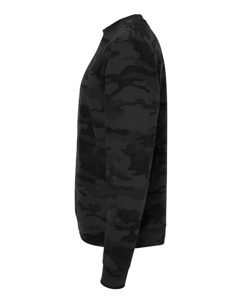 Independent Trading Co. SS3000 Midweight Crewneck Sweatshirt - Black Camo - side