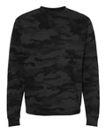 Independent Trading Co. SS3000 Midweight Crewneck Sweatshirt - Black Camo - flat front