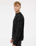 Independent Trading Co. SS3000 Midweight Crewneck Sweatshirt - Black Camo - model side