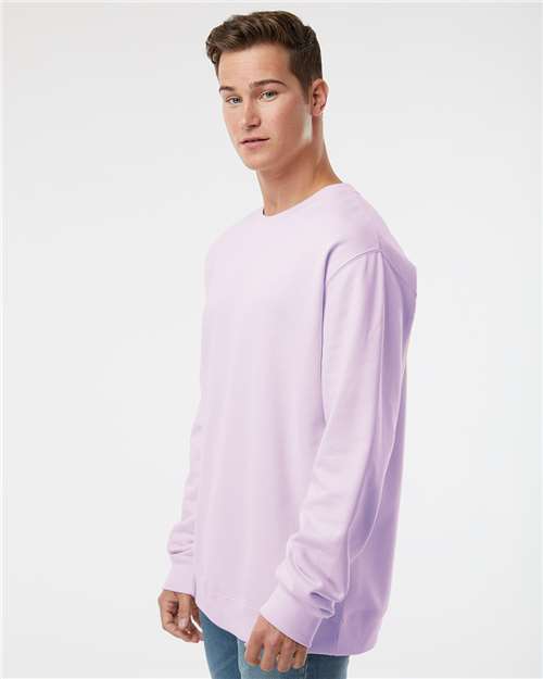 Independent Trading Co. SS3000 Midweight Crewneck Sweatshirt - Lavender - model side