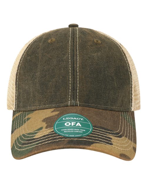 LEGACY OFA Old Favorite Trucker Cap - Black/ Army Camo/ Khaki - front