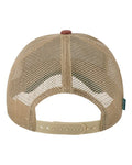 LEGACY OFAFP Old Favorite Five-Panel Trucker Cap - Mt Sunset/ Maroon/ Khaki - back