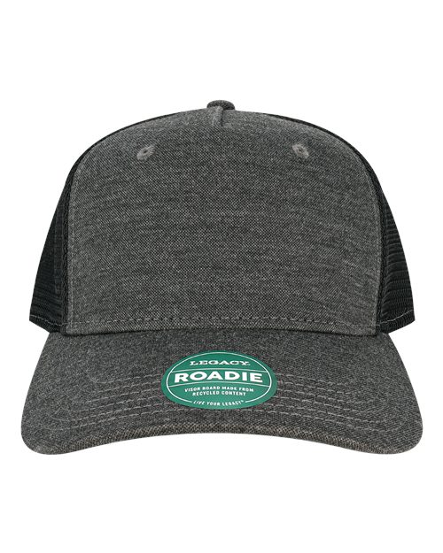 LEGACY ROADIE Five-Panel Adjustable Cap - Black/ Black - front