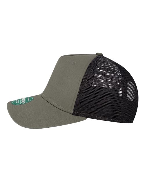 LEGACY ROADIE Five-Panel Adjustable Cap - Charcoal Slub/ Black - side