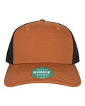 LEGACY ROADIE Five-Panel Adjustable Cap - Copper Slub/ Black - front
