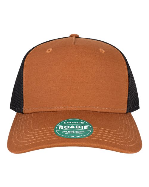 LEGACY ROADIE Five-Panel Adjustable Cap - Copper Slub/ Black - front