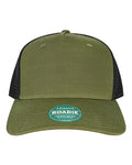 LEGACY ROADIE Five-Panel Adjustable Cap - Olive Slub/ Black - front