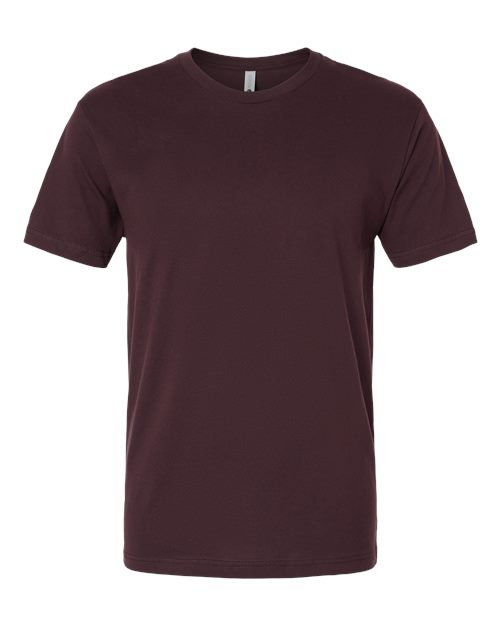 Next Level 3600 Unisex Cotton T-Shirt - Oxblood - flat front