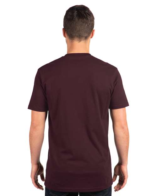 Next Level 3600 Unisex Cotton T-Shirt - Oxblood - model back