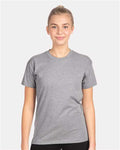 Next Level 3910 Women's Cotton Relaxed T-Shirt - Heather Grey - model front