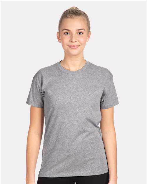 Next Level 3910 Women's Cotton Relaxed T-Shirt - Heather Grey - model front