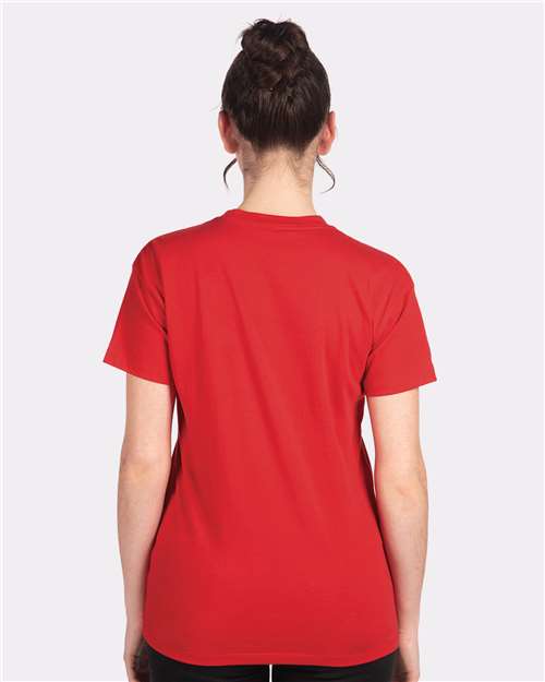 Next Level 3910 Women's Cotton Relaxed T-Shirt - Red - model back
