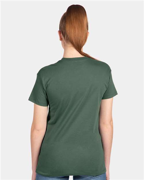 Next Level 3910 Women's Cotton Relaxed T-Shirt - Royal Pine - model back
