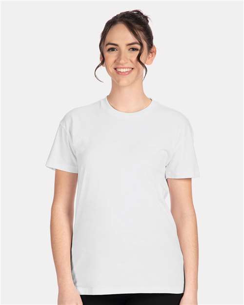 Next Level 3910 Women's Cotton Relaxed T-Shirt - White - model front