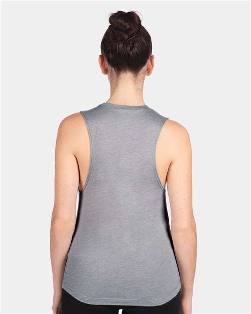 Next Level 5013 Women’s Festival Muscle Tank - Heather Grey - model back