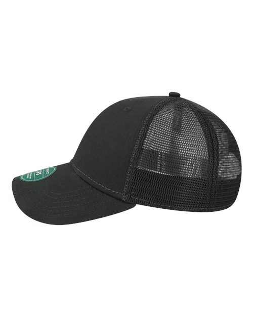 LEGACY LPS Lo-Pro Snapback Trucker Cap - Black/ Black - side