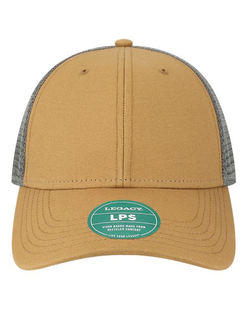LEGACY LPS Lo-Pro Snapback Trucker Cap - Caramel/ Dark Grey - front
