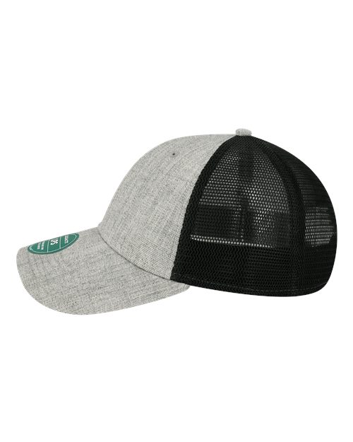 LEGACY LPS Lo-Pro Snapback Trucker Cap - Heather Grey/ Black - side