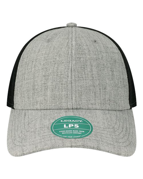 LEGACY LPS Lo-Pro Snapback Trucker Cap - Heather Grey/ Black - front