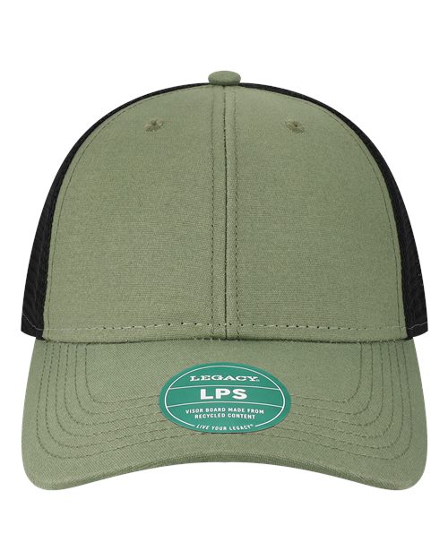 LEGACY LPS Lo-Pro Snapback Trucker Cap - Olive/ Black - front