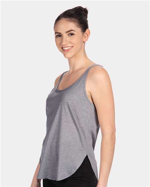 Next Level 5033 Women's Festival Tank - Heather Grey - model side