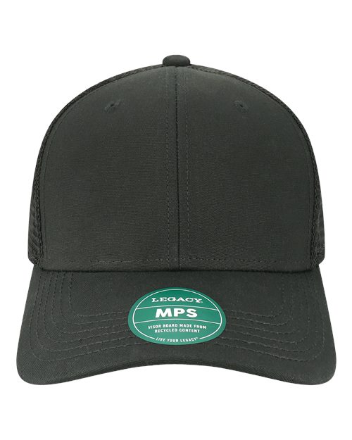 LEGACY MPS Mid-Pro Snapback Trucker Cap - Black/ Black - front