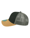LEGACY MPS Mid-Pro Snapback Trucker Cap - Black/ Caramel/ Dark Grey - side