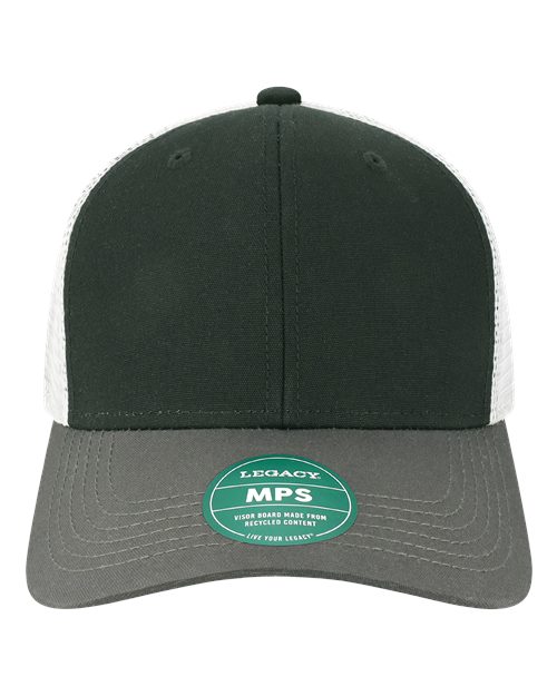LEGACY MPS Mid-Pro Snapback Trucker Cap - Black/ Dark Grey/ Silver - front