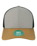 LEGACY MPS Mid-Pro Snapback Trucker Cap - Grey/ Caramel/ Black - front