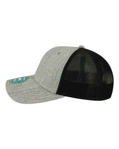 LEGACY MPS Mid-Pro Snapback Trucker Cap - Melange Grey/ Black - side
