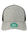 LEGACY MPS Mid-Pro Snapback Trucker Cap - Melange Grey/ Black - front