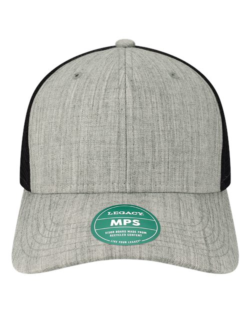 LEGACY MPS Mid-Pro Snapback Trucker Cap - Melange Grey/ Black - front