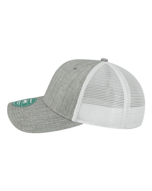 LEGACY MPS Mid-Pro Snapback Trucker Cap - Melange Grey/ White - side