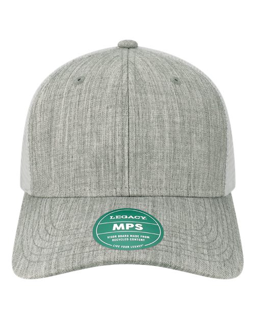 LEGACY MPS Mid-Pro Snapback Trucker Cap - Melange Grey/ White - front