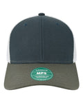 LEGACY MPS Mid-Pro Snapback Trucker Cap - Navy/ Dark Grey/ Silver - front