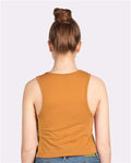 Next Level 5083 Women's Festival Crop Tank - Antique Gold - model back