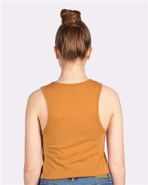 Next Level 5083 Women's Festival Crop Tank - Antique Gold - model back