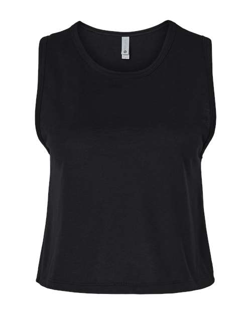 Next Level 5083 Women's Festival Crop Tank - Black - front