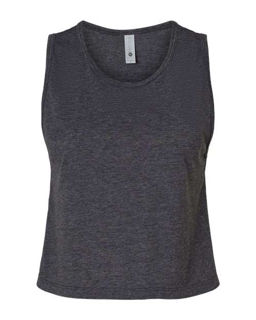 Next Level 5083 Women's Festival Crop Tank - Charcoal - front