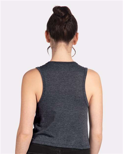 Next Level 5083 Women's Festival Crop Tank - Charcoal - model back