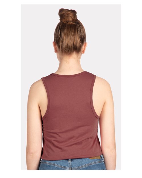 Next Level 5083 Women's Festival Crop Tank - Smoked Paprika - model back