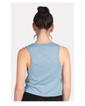 Next Level 5083 Women's Festival Crop Tank - Stonewash Denim - model back