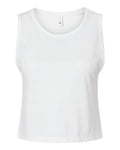 Next Level 5083 Women's Festival Crop Tank - White - front