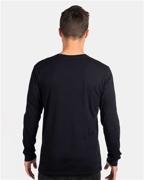 Next Level 6211 Unisex CVC Long Sleeve T-Shirt - Black - model back