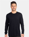 Next Level 6211 Unisex CVC Long Sleeve T-Shirt - Black - model front