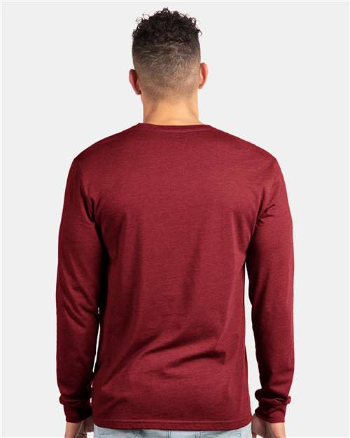 Next Level 6211 Unisex CVC Long Sleeve T-Shirt - Cardinal - model back