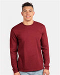 Next Level 6211 Unisex CVC Long Sleeve T-Shirt - Cardinal - model front