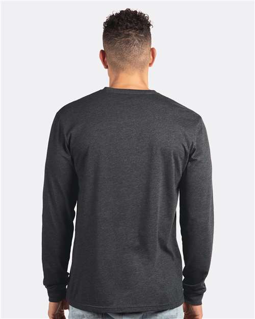 Next Level 6211 Unisex CVC Long Sleeve T-Shirt - Charcoal - model back