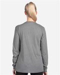 Next Level 6211 Unisex CVC Long Sleeve T-Shirt - Dark Heather Grey - model back