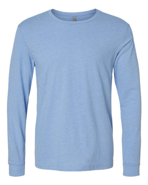 Next Level 6211 Unisex CVC Long Sleeve T-Shirt - Heather Columbia Blue - front